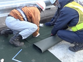 ④防草マット敷設